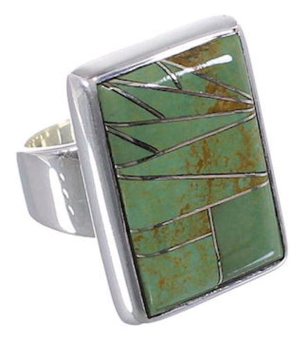 Heavy Turquoise Sterling Silver Jewelry Ring Size 4-3/4 WX37434